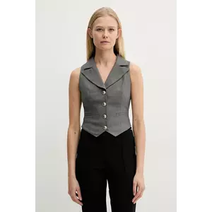 Morgan vesta CJANA.F culoarea gri, un singur rand de nasturi, CJANA.F imagine