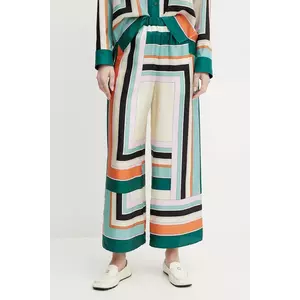 Weekend Max Mara pantaloni de matase femei, lat, high waist, 2515131051600 imagine