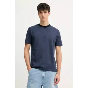 BOSS tricou din bumbac bărbați, culoarea bleumarin, uni, 50534030 imagine