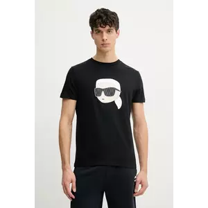 Karl Lagerfeld tricou din bumbac bărbați, culoarea negru, cu imprimeu, 552251.755073 imagine