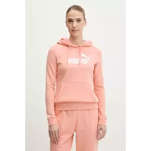 Puma bluza femei, culoarea roz, cu glugă, cu imprimeu, 682391 imagine