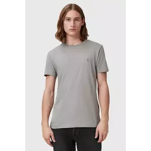 AllSaints tricou din bumbac TONIC barbati, culoarea gri, neted, M028JB imagine