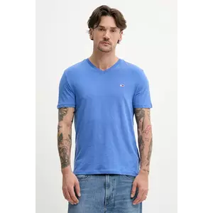 Tommy Jeans tricou barbati, neted, DM0DM20364 imagine