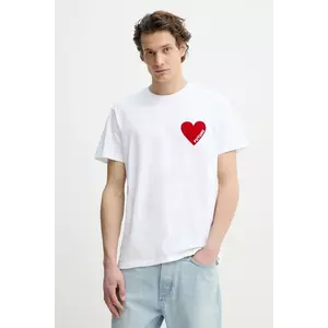 FROM FUTURE tricou din bumbac barbati, culoarea alb, cu imprimeu, MTS00830 imagine