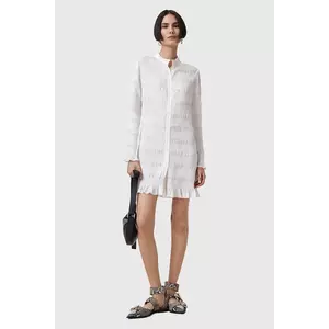 AllSaints rochie MEG culoarea alb, mini, mulată, W062DC imagine
