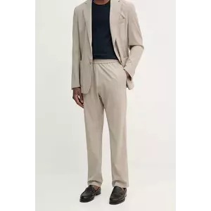 BARENA VENEZIA pantaloni de lana Camicia Mola barbati, culoarea bej, cu fason chinos, PAU5082.478 imagine