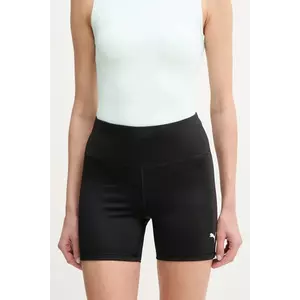 Puma pantaloni scurți de antrenament Train All Day Essentials culoarea negru, neted, high waist, 525897 imagine