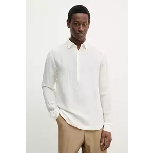 BARENA VENEZIA longsleeve din in Camicia Pavan S culoarea bej, neted, CAU5071.3144 imagine