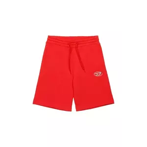 Diesel pantaloni scurți din bumbac pentru copii PMACISHORT SHORTS culoarea rosu, talie reglabila, J02239 imagine