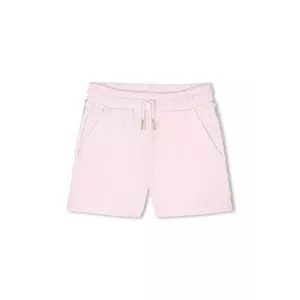 Michael Kors pantaloni scurți din bumbac pentru copii culoarea roz, cu imprimeu, talie reglabila, R30337 imagine