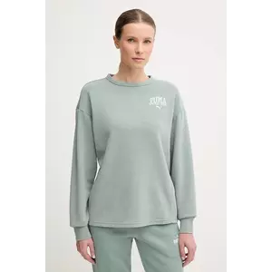 Puma bluza femei, culoarea verde, cu imprimeu, 685032 imagine