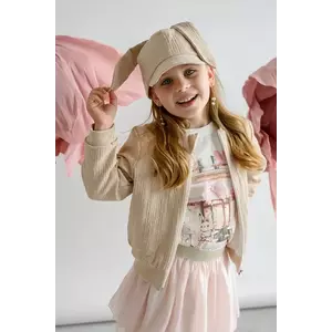 Jamiks șapcă de baseball pentru copii CHAKA culoarea bej, neted, JLH131 imagine