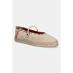 Missoni espadrile din piele intoarsa Lola culoarea bej, MWB012_005 imagine
