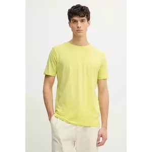 Lindbergh tricou din bumbac barbati, culoarea galben, neted, 30-400104 imagine