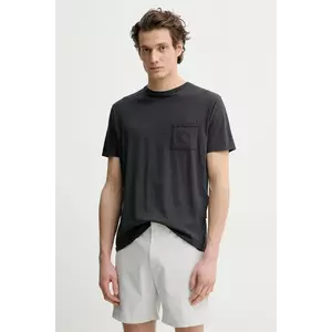 BARENA VENEZIA tricou din bumbac Camicia Mola barbati, culoarea negru, neted, TSU5100.2540 imagine