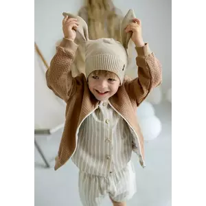 Jamiks caciula de bumbac pentru copii NORI culoarea bej, bumbac, din tesatura neteda, JWH106 imagine