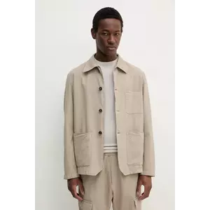 BARENA VENEZIA jacheta de bumbac Camicia Mola culoarea bej, de tranzitie, OSU5060.2763 imagine