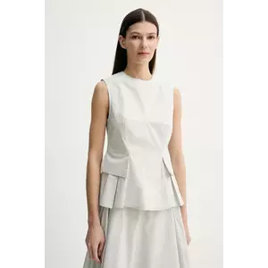 Remain bluza din bumbac femei, culoarea gri, neted, 5025802689 imagine