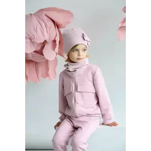 Jamiks fular circular copii SALAMED culoarea violet, neted, JWH080 imagine