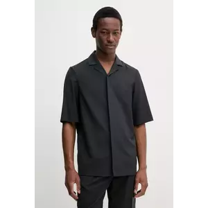 BARENA VENEZIA camasa de lana Camicia Mola barbati, culoarea negru, cu guler clasic, regular, OSU5062.478 imagine