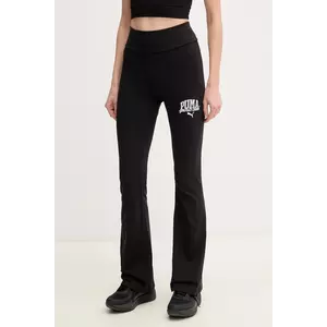 Puma colanti femei, culoarea negru, cu imprimeu, 685039 imagine