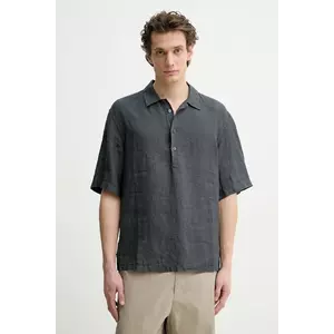 BARENA VENEZIA polo din in Camicia Mola barbati, culoarea gri, neted, CAU5072.3007 imagine