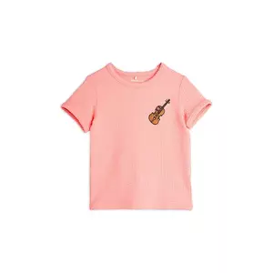 Mini Rodini tricou copii Violin culoarea roz, 2522011828 imagine