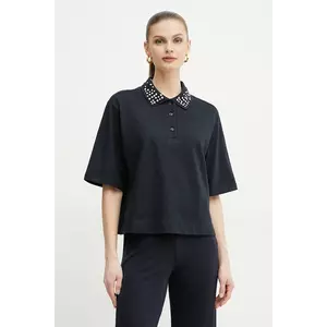 Marella polo de bumbac GONZAGA femei, culoarea albastru marin, 2513951014200 imagine