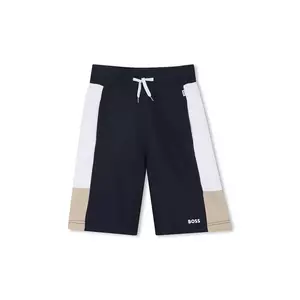 BOSS pantaloni scurti copii culoarea albastru marin, talie reglabila, J51991 imagine