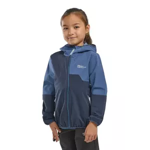 Jack Wolfskin geaca copii TURBULENCE HOODED JKT K culoarea albastru marin, A63683 imagine