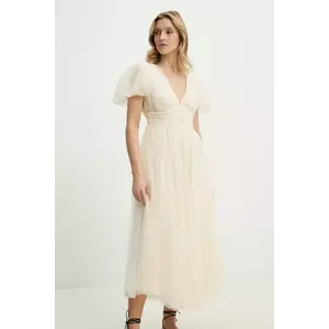 Answear Lab rochie culoarea bej, maxi, evazată imagine