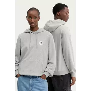 Converse bluză culoarea gri, cu glugă, cu imprimeu, 10026983-A02 imagine