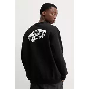 Vans hanorac de bumbac bărbați, culoarea negru, cu imprimeu, VN000P52Y281 imagine