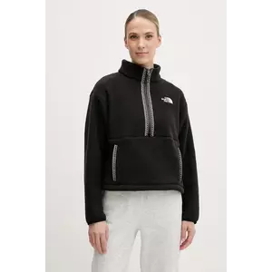 The North Face bluză TNF Fleeski femei, culoarea negru, cu imprimeu, NF0A88Z3KX71 imagine