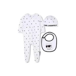 Karl Lagerfeld set de bumbac pentru bebeluși culoarea alb, Z30511 imagine