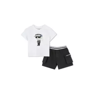 Karl Lagerfeld set de bumbac pentru bebeluși culoarea alb, Z30502 imagine