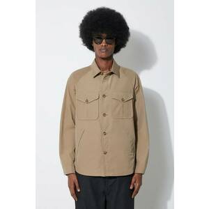 Baracuta geaca Shirt Jacket Br Cloth barbati, culoarea bej, de tranzitie, BRCPS1044 imagine