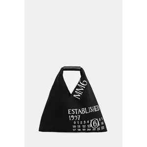 MM6 Maison Margiela geantă de bumbac culoarea negru, SB6WD0013 imagine