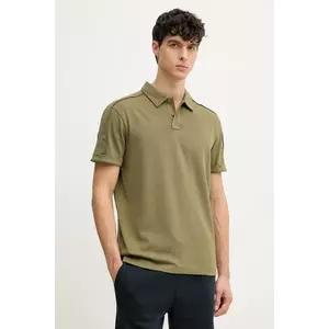 Joop! polo de bumbac bărbați, culoarea verde, uni, 30045558 imagine