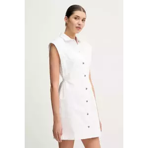 Pepe Jeans rochie din denim CHEY WHT culoarea alb, mini, evazată, PL953721 imagine