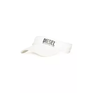Diesel vizor din bumbac pentru copii FDELS HAT culoarea alb, cu imprimeu, J02126 imagine