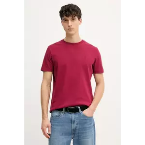 Joop! tricou din bumbac bărbați, culoarea bordo, uni, 30045539 imagine