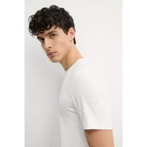 Geox tricou bărbați, culoarea alb, uni, M5510K T3245 imagine