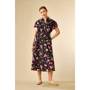 Medicine rochie culoarea negru, midi, evazată imagine