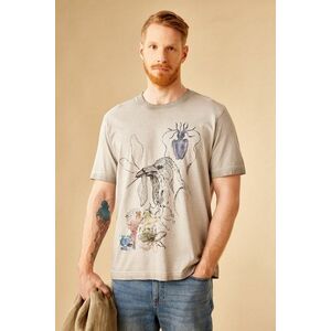 Medicine tricou din bumbac culoarea gri, cu imprimeu imagine