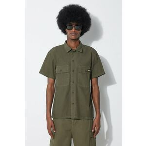 Stan Ray camasa din bumbac Cpo Short Sleeve barbati, culoarea verde, cu guler clasic, slim, SS2401922 imagine