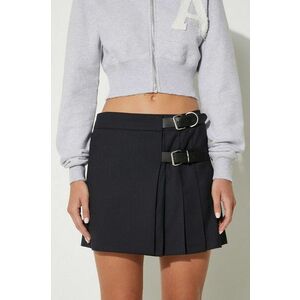 AMBUSH fusta de lana Belts Mini Skirt culoarea albastru marin, mini, evazati, BWCU006F24FAB0014600 imagine