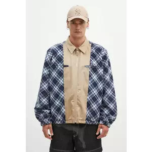 AMBUSH geaca cu doua fete Chinos Blouson barbati, culoarea albastru marin, de tranzitie, oversize, BMEM002F24FAB0014661 imagine