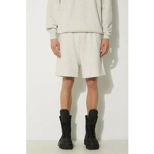 Awake NY pantaloni scurti din bumbac Awake Sweatshort culoarea gri, melanj, SP24-PA006 imagine