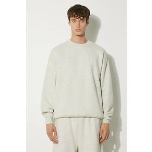 Awake NY hanorac de bumbac Awake Crewneck barbati, culoarea gri, cu imprimeu, SP24-CN002 imagine